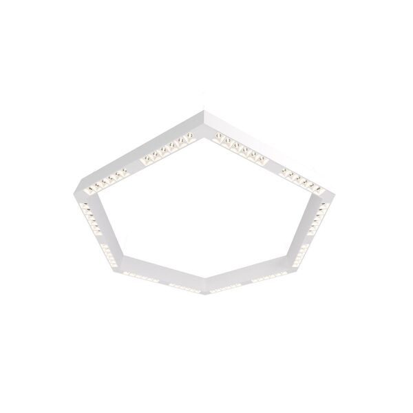Donolux Led св-к накладной, 72W, 900х780мм, H71,5мм, 9380Lm, 34°, 3000К, IP20, корпус белый, белые модули, белый декор,  блок питания AC/DC 24V в комплекте