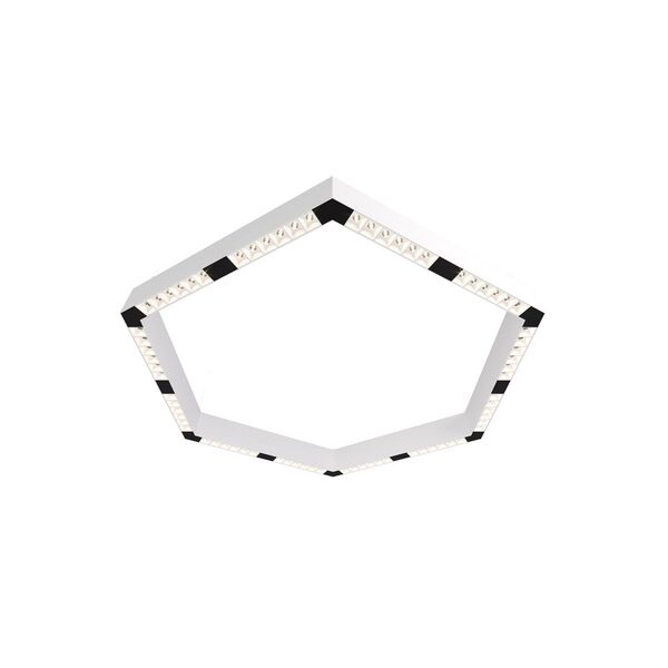 Donolux Led св-к накладной, 72W, 900х780мм, H71,5мм, 8840Lm, 48°, 3000К, IP20, корпус белый, белые модули, черный декор,  блок питания AC/DC 24V в комплекте