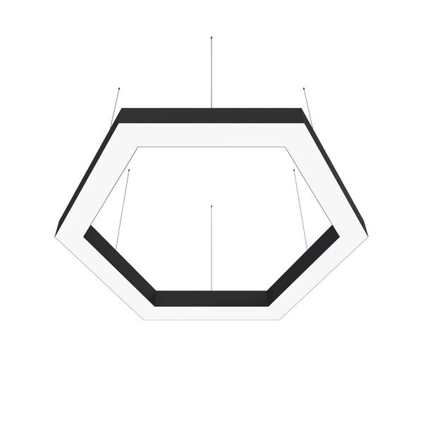 Donolux подвесной светодиодный светильник, 114 Ватт, 7840Lm, 4000К, IP20, 965х1117мм, H73мм, RAL9005 (мат.черный)
