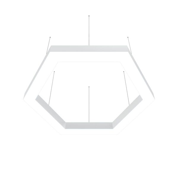 Donolux подвесной светодиодный светильник, 114 Ватт, 7840Lm, 4000К, IP20, 965х1117мм, H73мм, RAL9003 (мат.белый)