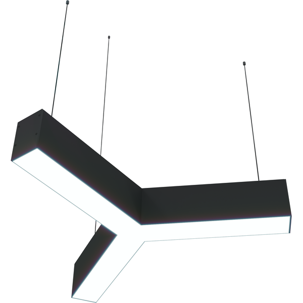 Donolux подвесной светодиодный светильник, 28,8 Ватт, 1980Lm, 4000К, IP20, 490х418мм, H73mm, RAL9005 (мат.черный)