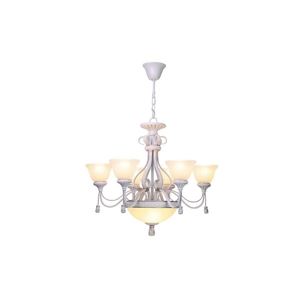 Donolux Classic люстра, [плафоны стекло цвета слоновой кости, диам 81см, выс 70см, 8xE27 60W, арматур]
