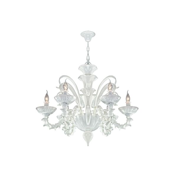 Donolux Classic люстра, [стекло белого цвета, диам 83,5 см, выс 71,5 см, 6хЕ14 60W, арматура белого цвета]