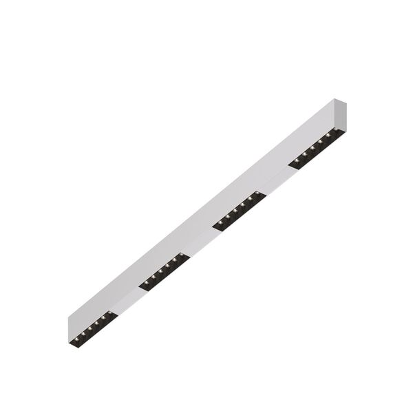 Donolux Led св-к накладной, 24W, 1002х32мм, H71,5мм, 1950Lm, 34°, 3000К, IP20, корпус белый, черные модули, белый декор, блок питания AC/DC 24V в комплекте