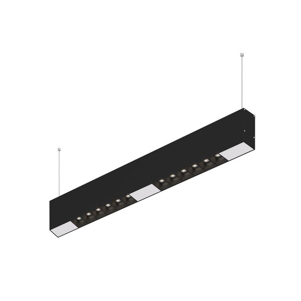 Donolux Led св-к подвесной, 12W, 502х32мм, H71,5мм, 925Lm, 48°, 3000К, IP20, корпус черный, черные модули, белый декор, блок питания AC/DC 24V в комплекте