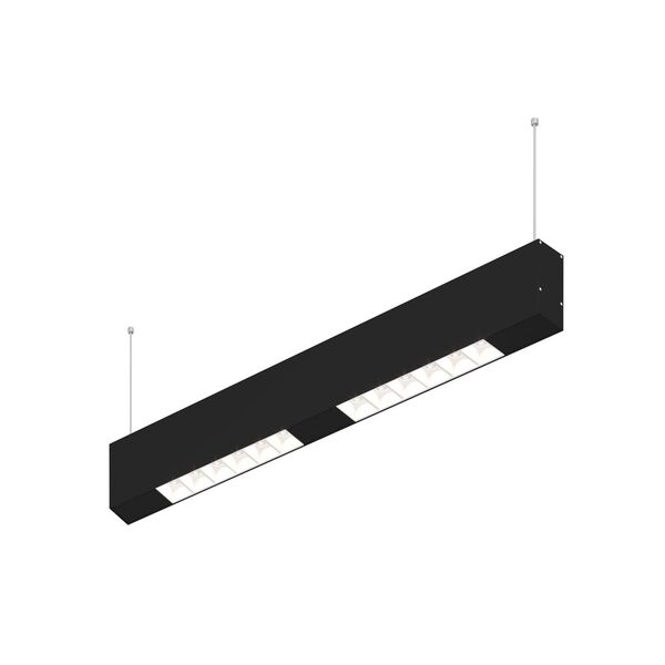 Donolux Led св-к подвесной, 12W, 502х32мм, H71,5мм, 925Lm, 48°, 3000К, IP20, корпус черный, белые модули, черный декор, блок питания AC/DC 24V в комплекте