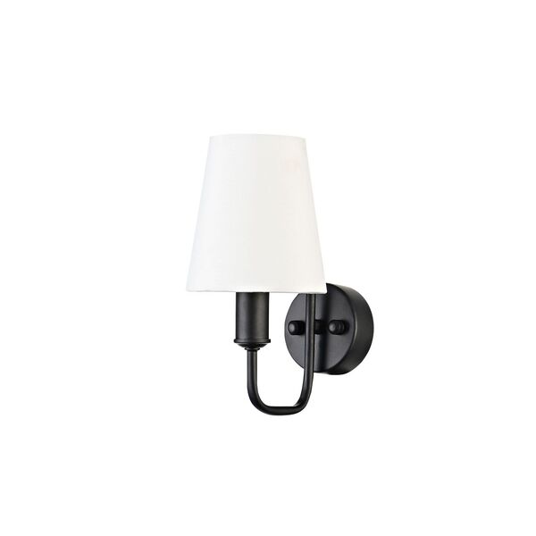 Donolux Modern бра CAROUSEL [абажур белого цвета, шир 12,5 см, выс 24,5 см, вын 19 см, 1хЕ14 40W, цвет арматуры черный]