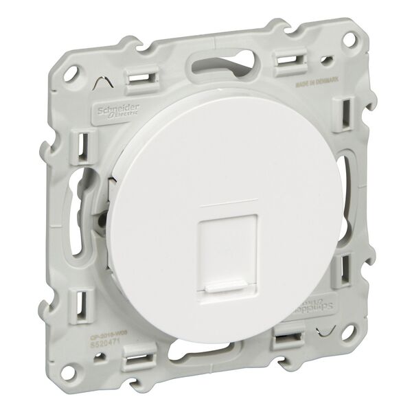 Розетка компьютерная RJ45, cat. 5e, [Белый ODACE, Schneider Electric]