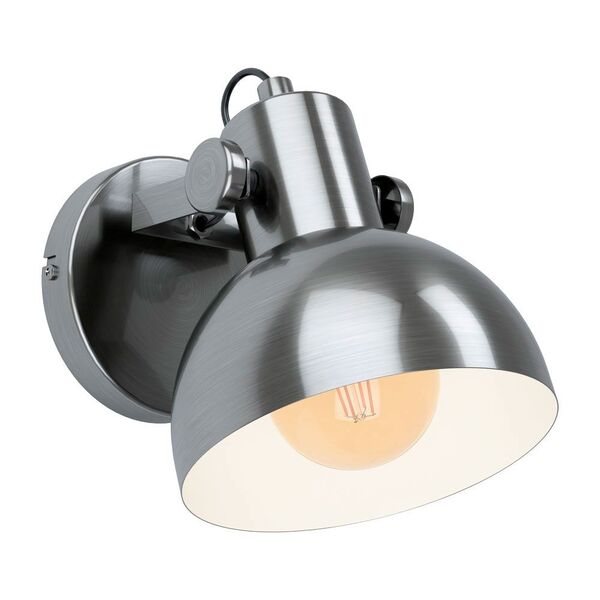 Бра LUBENHAM 1, [1х28W (E27), L175, H205, А210, сталь, никель состаренный, кремовый]