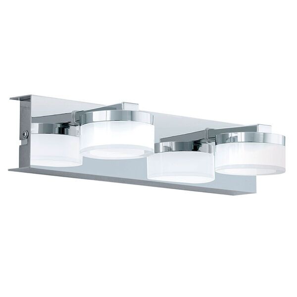 Светодиод. бра ROMENDO для ванн. комн. [2х4,5W (LED), IP44, L300, сталь, хром/пластик, прозрачный, мат.]