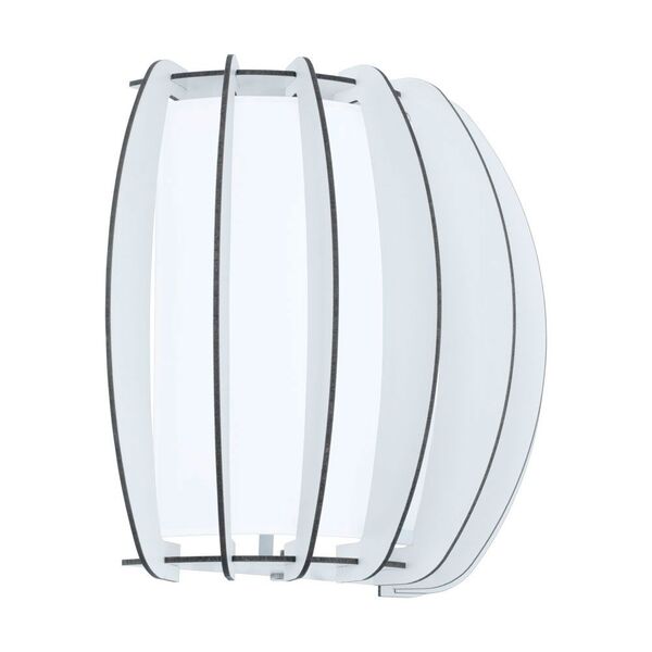 Бра STELLATO 2, [1х60W (E27), L285, H250, сталь, белый/дерево, стекло, белый]