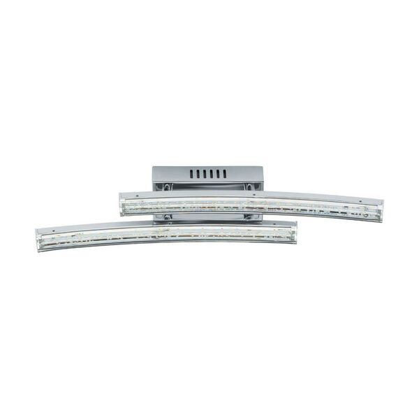 Светодиодное бра PERTINI [2х3W(LED), L60, H330, сталь, алюм., хром/пластик, прозрачный]