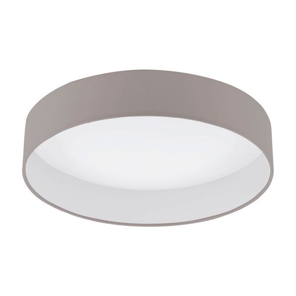 Светодиод. люстра PALOMARO 1 [диммир., 18W (LED), 405x405, пластик/текстиль, серо-коричневый]