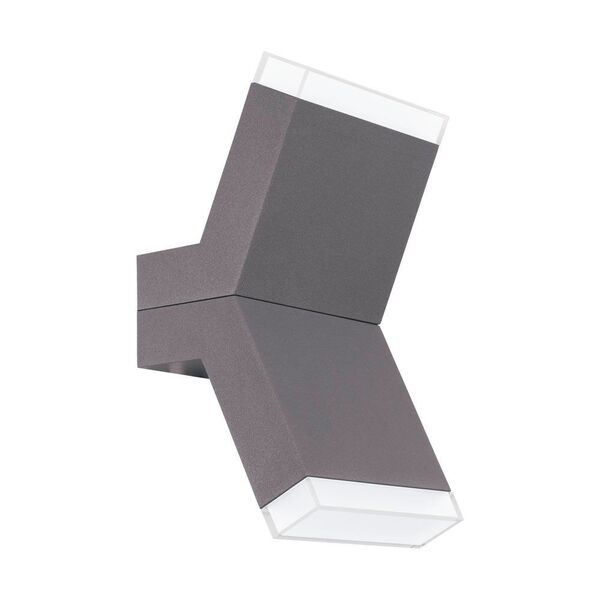 Светодиод. бра СANTZO [2х4W(LED), L115, H225, лит. алюминий, серябряный/пластик, белый]