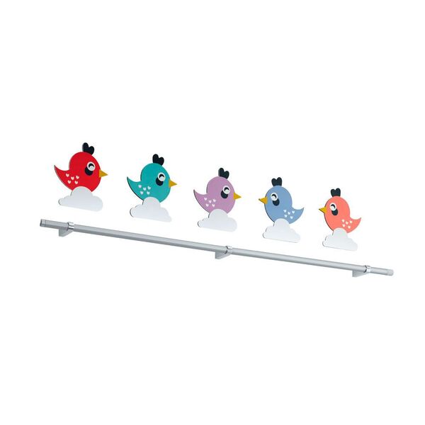 Светодиод. бра в детскую комнату SPARINO [3x1,8W(LED), L1160, H135, пластик, сталь,белый/дерево, разноцветн.]