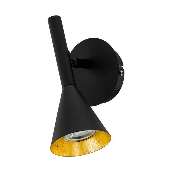Светодиод. бра CORTADERAS [1х5W (GU10), 1х400lm, ?120, H200, сталь, черный, золотой]