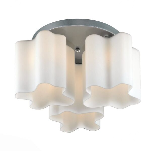 Люстра потолочная ST-Luce Onde[Серебристый/Белый E27 3*60W]
