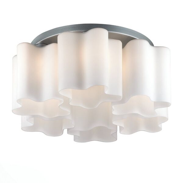 Люстра потолочная ST-Luce Onde [Серебристый/Белый E27 6*60W]