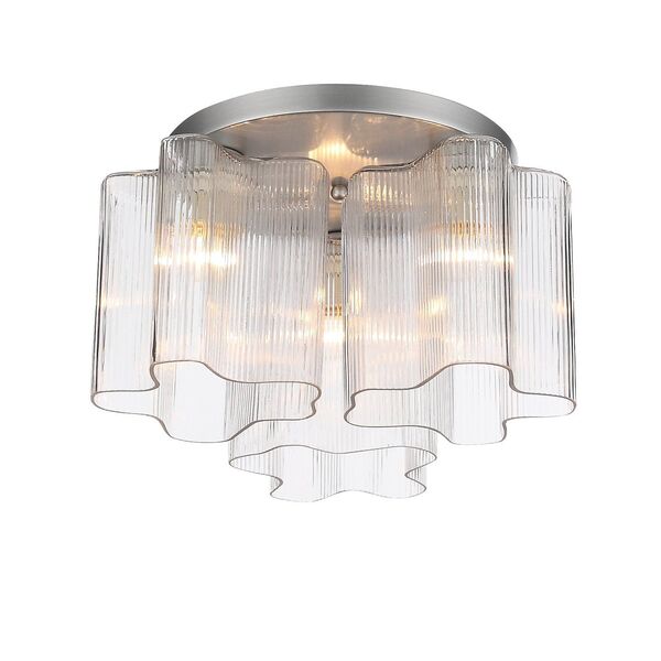 Люстра потолочная ST-Luce Onde [Серебристый/Прозрачный E27 3*60W]