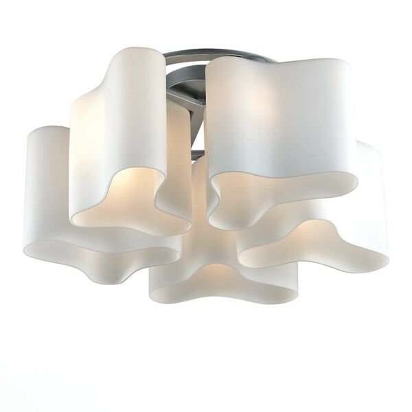 Люстра потолочная ST-Luce Onde [Серебристый/Белый E27 5*60W]