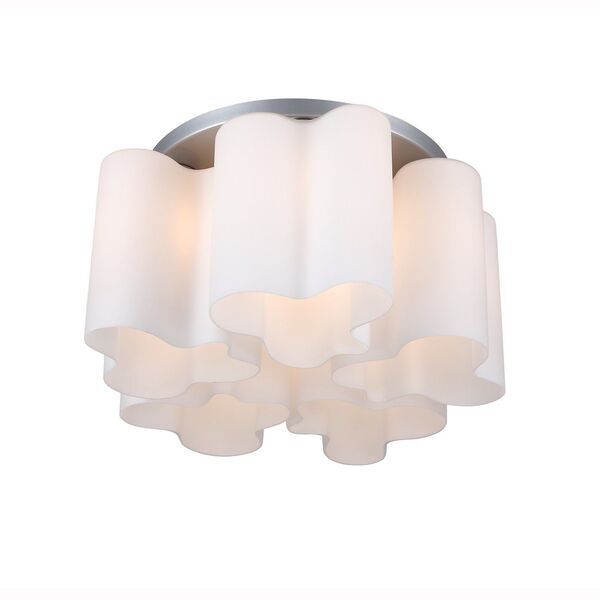 Люстра потолочная ST-Luce Onde [Серебристый/Белый E27 5*60W]