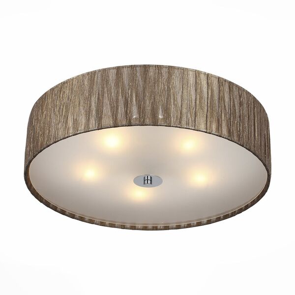 Светильник потолочный ST-Luce Rondella [Хром/Коричневый E14 5*40W]