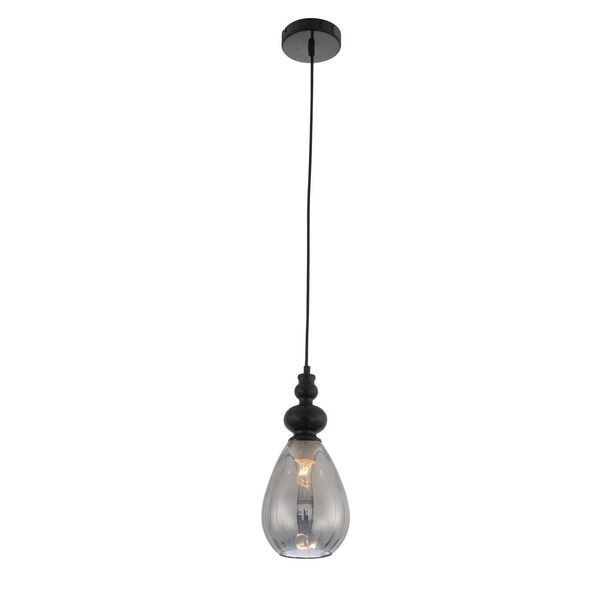Подвесной светильник ST Luce Bacineto [Черный/Дымчатый E27 1*40W]