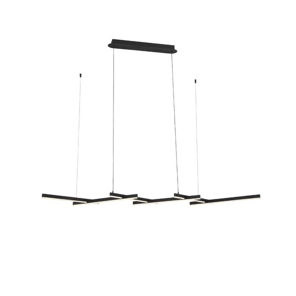 Люстра подвесная ST-Luce Basoni  [Черный/Белый LED 6*14W]