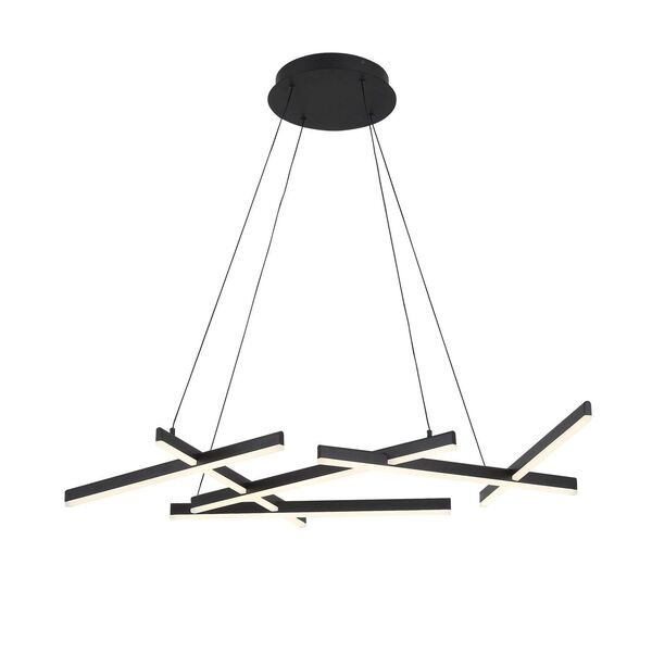 Люстра подвесная ST-Luce Basoni  [Черный/Белый LED 6*13W]