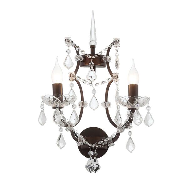 Бра ST-Luce Boemino [Кофейный/Кофейный, Прозрачный E14 2*40W]