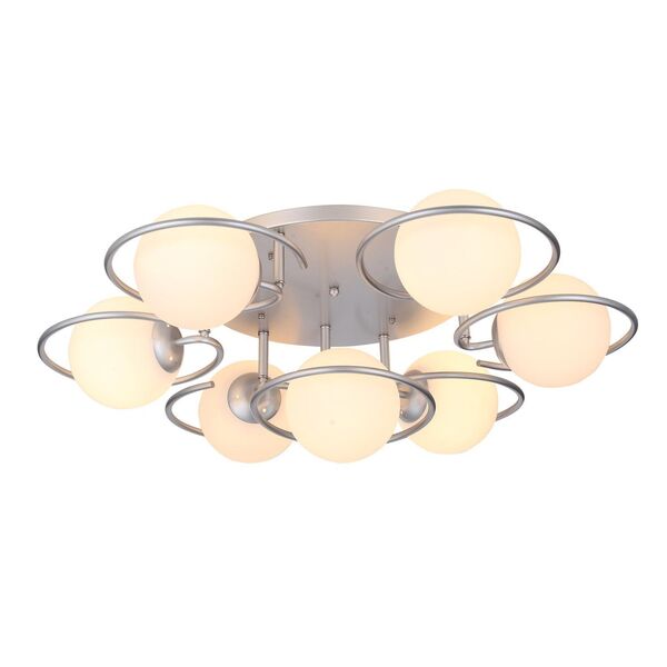 Люстра потолочная ST-Luce Galio [Серебристый/Белый E27 7*60W]