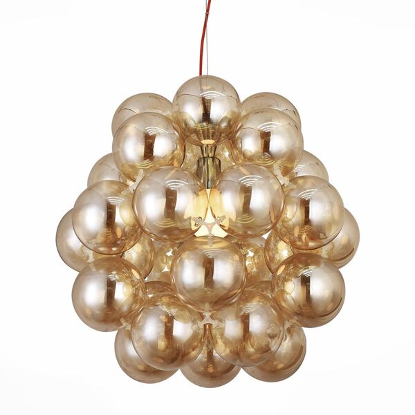 Люстра подвесная ST-Luce Odetta [Хром/Янтарный E27 3*60W]