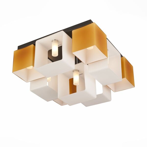 Люстра потолочная ST-Luce Concreto [Черный/Белый, Оранжевый G9 9*40W]