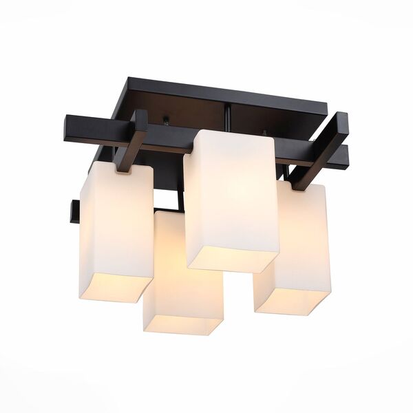 Люстра потолочная ST-Luce Caset [Черный/Белый E27 4*40W]