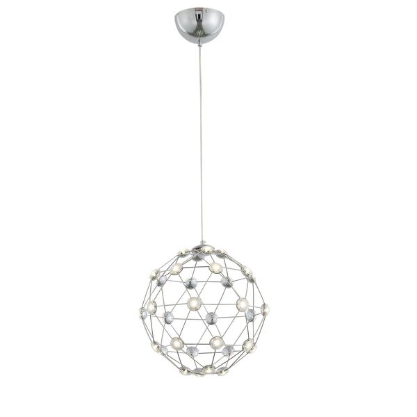 Люстра подвесная ST-Luce Ufo [Хром/Хром, Прозрачный LED 48*0,45W]