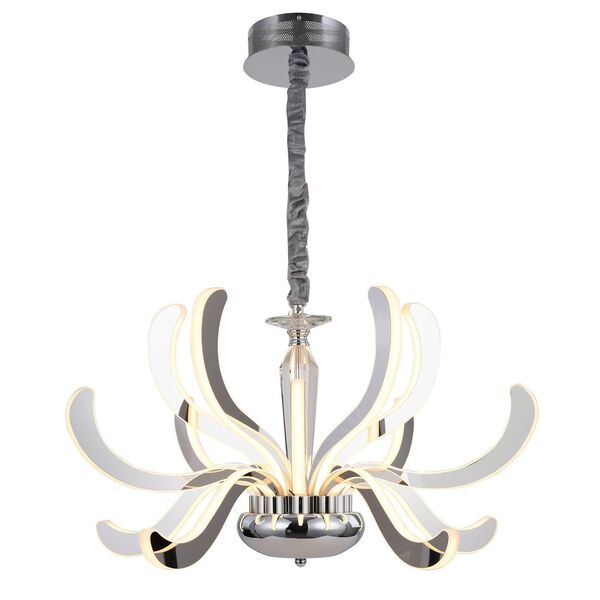 Люстра подвесная ST-Luce Aricia [Хром/Белый, Хром LED 15*9W]