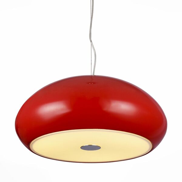 Светильник подвесной ST-Luce [Хром/Красный, Белый E27 3*60W]
