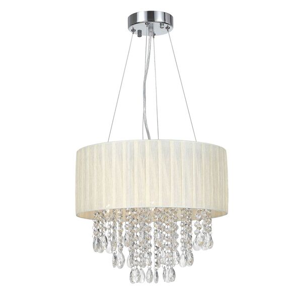 Люстра подвесная ST-Luce Lusso [Хром/Слоновая кость, Прозрачный E14 5*60W]