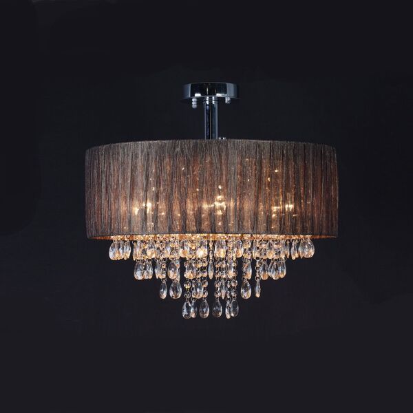 Люстра потолочная ST-Luce Lusso [Хром/Коричневый, Прозрачный E14 7*60W]