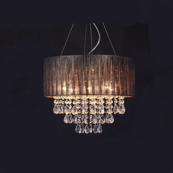 Люстра подвесная ST-Luce Lusso [Хром/Коричневый, Прозрачный E14 5*60W]