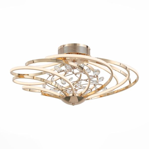 Люстра потолочная ST-Luce Mulinello [Золото, Прозрачный/Белый LED 1*72W]