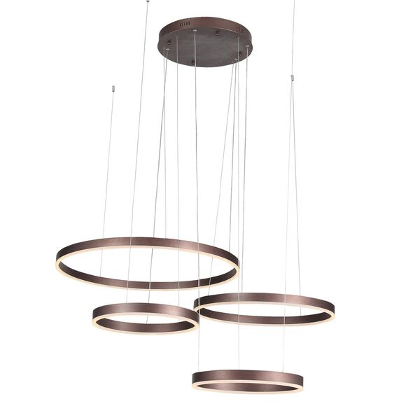 Люстра подвесная ST-Luce CATENA [Анодированный кофейный/Белый LED 4*18,25W]