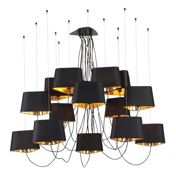 Люстра подвесная ST-Luce Ambrela [Черный/Черный, Золотой E27 15*40W]