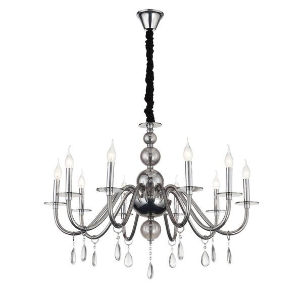 Люстра подвесная ST-Luce Siema [Хром, Дымчатый, Прозрачный E14 10*40W]