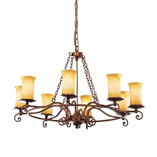 Люстра подвесная ST-Luce Ancora [Коричневый/Янтарный E14 8*60W]