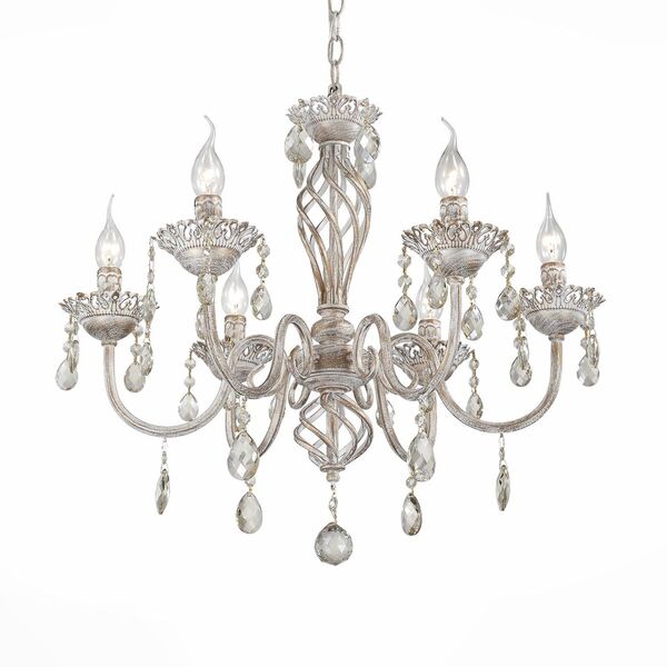 Люстра подвесная ST-Luce Splendi [Слоновая кость, Золото/Прозрачный E14 6*40W]