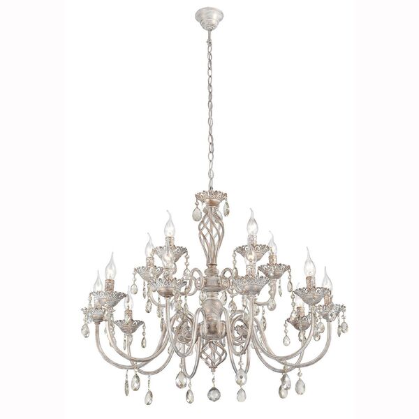 Люстра подвесная ST-Luce Splendi [Слоновая кость, Золото/Прозрачный E14 15*40W]