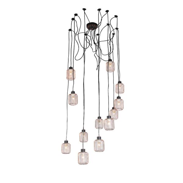 Светильник подвесной ST-Luce Forto [Черный/Латунь E27 12*60W]