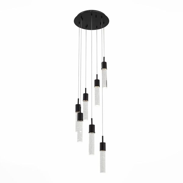 Светильник подвесной ST-Luce FASE [Черный хром, Анодированная бронза/Прозрачный LED 7*3W]