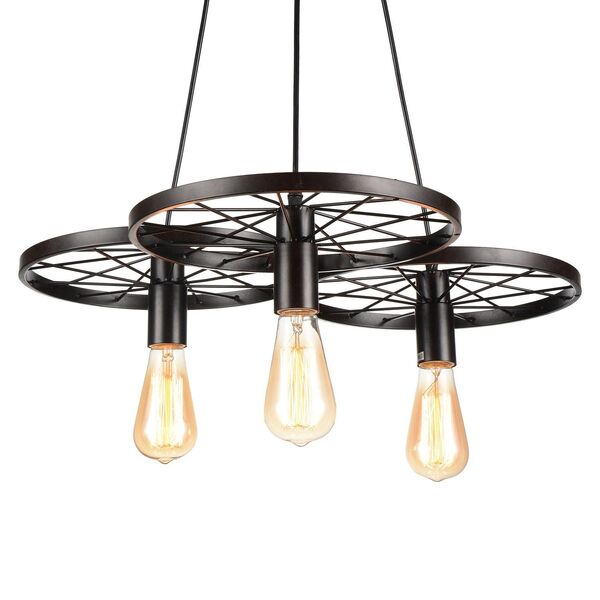 Люстра подвесная ST-Luce Ruota  [Черный/Черный E27 3*60W]